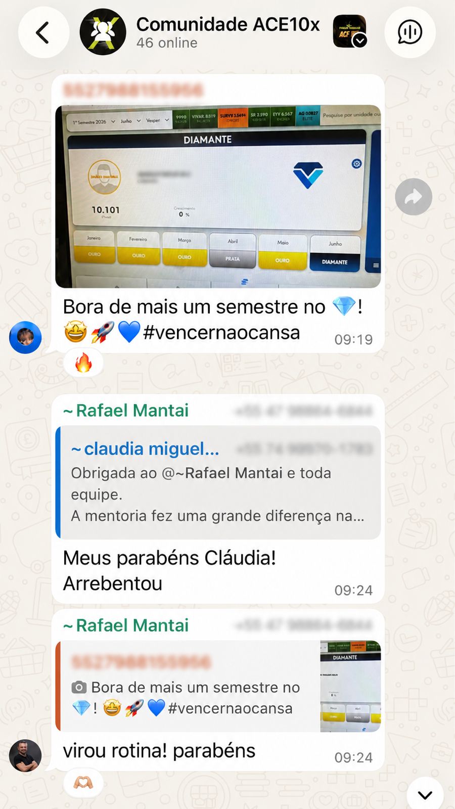 Depoimento de aluno do Protocolo 45