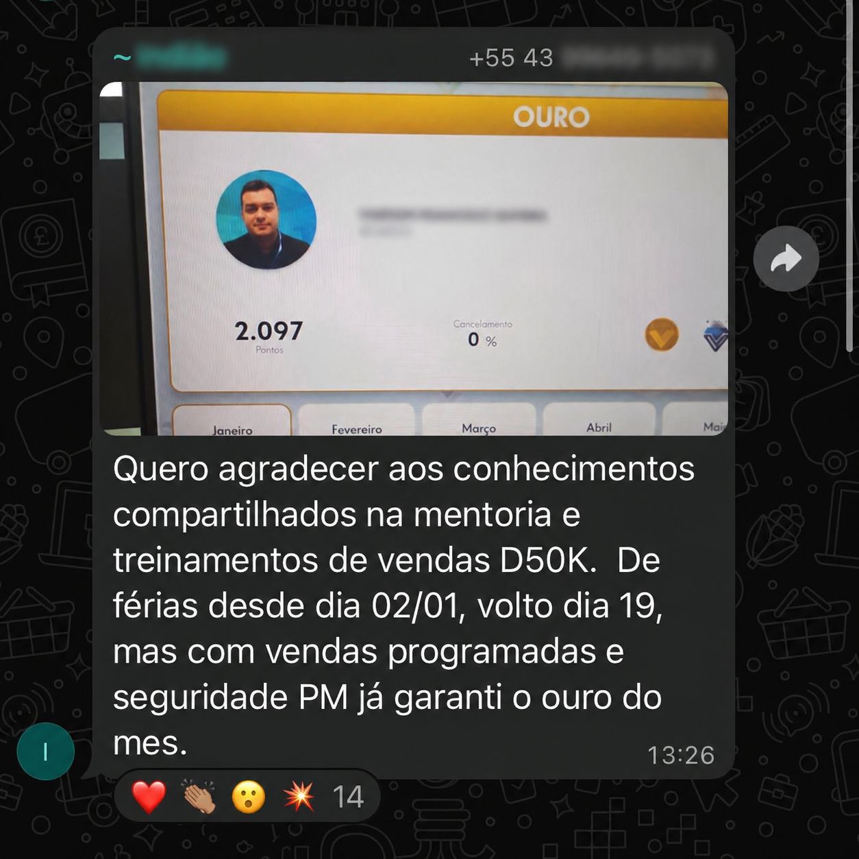 Depoimento de aluno do Protocolo 45