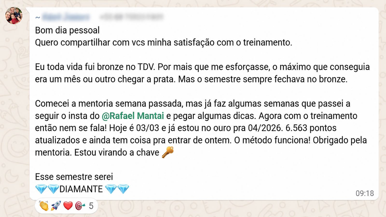 Depoimento de aluno do Protocolo 45